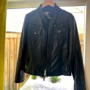 Michael Kors Leather Moto Jacket